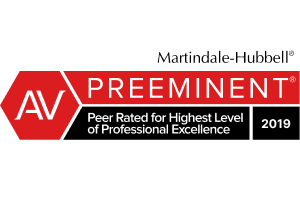 AV Preeminent / Martindale Hubbell 2019 - Badge